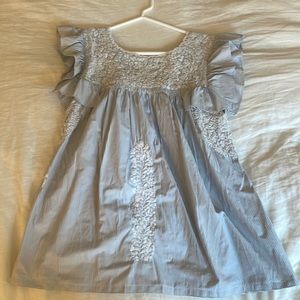 Mi Golondrina Soledad Blue and White Blouse